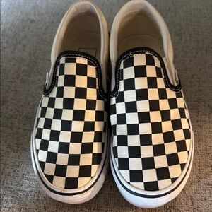 Vans Black and White Classic platform Slip-On Sneakers